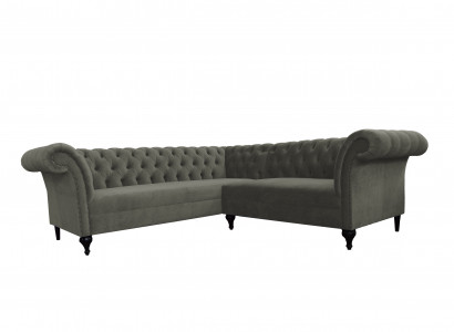 Chesterfield Corner Sofa Corner Couch Designer Sofa Couch Velvet Leather Sofa SLIII Sofa №97